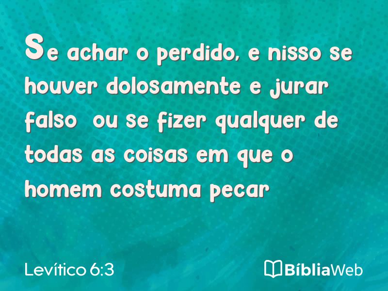 Levítico 6:3 em imagem para compartilhar