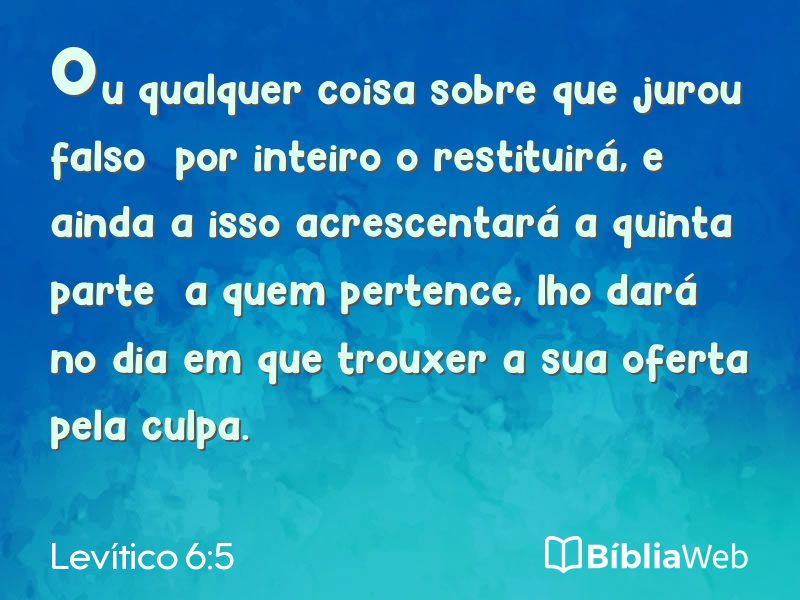 Levítico 6:5 em imagem para compartilhar
