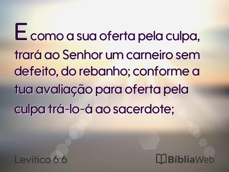 Levítico 6:6 em imagem para compartilhar