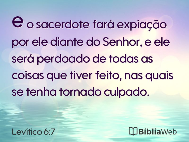 Levítico 6:7 em imagem para compartilhar