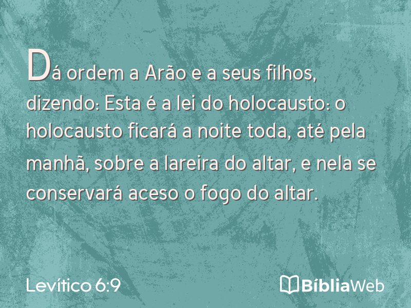 Levítico 6:9 em imagem para compartilhar