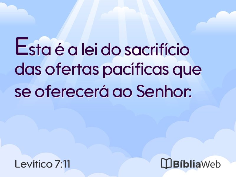 Levítico 7:11 em imagem para compartilhar