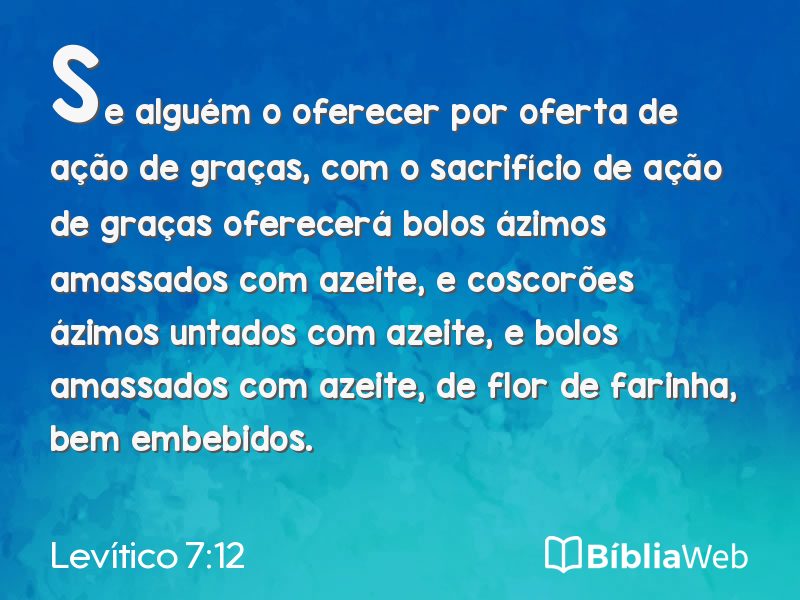 Levítico 7:12 em imagem para compartilhar