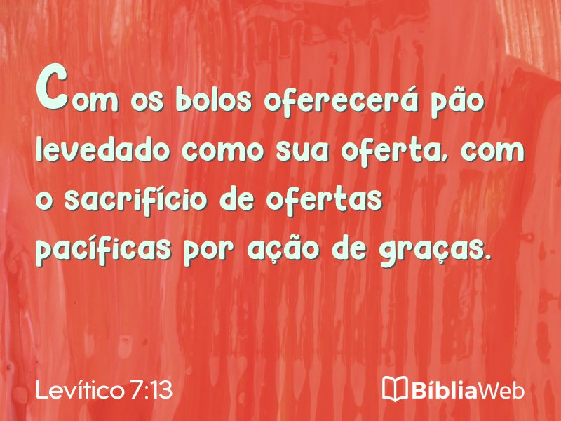 Levítico 7:13 em imagem para compartilhar