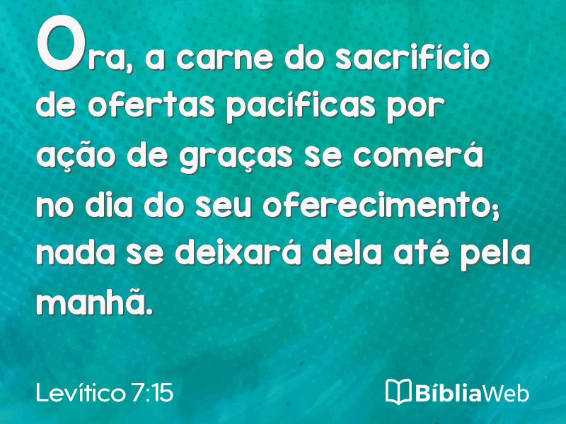 Levítico 7:15 em imagem para compartilhar