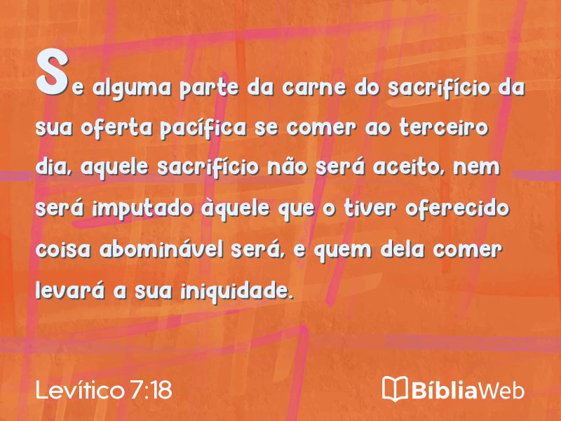 Levítico 7:18 em imagem para compartilhar