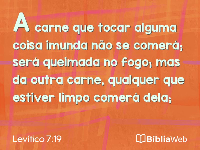 Levítico 7:19 em imagem para compartilhar