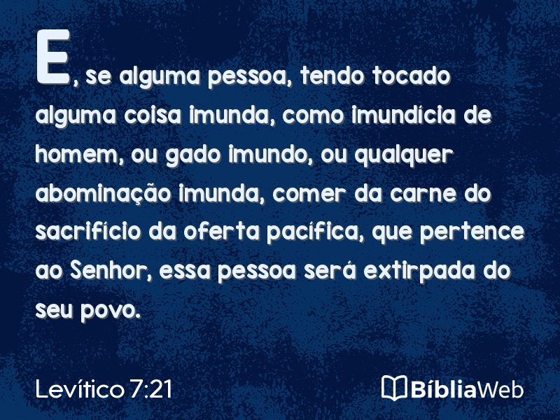 Levítico 7:21 em imagem para compartilhar