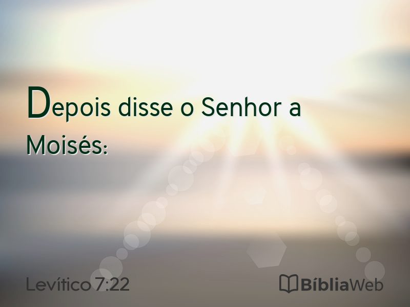 Levítico 7:22 em imagem para compartilhar