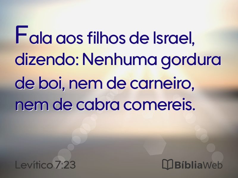 Levítico 7:23 em imagem para compartilhar