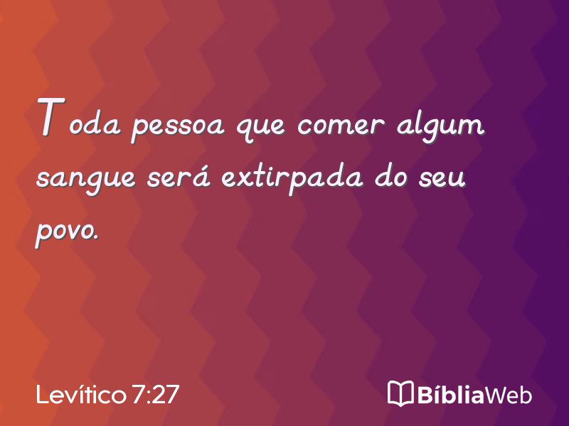 Levítico 7:27 em imagem para compartilhar