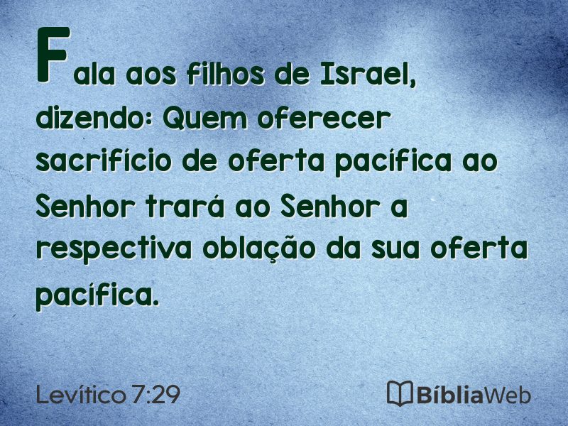 Levítico 7:29 em imagem para compartilhar