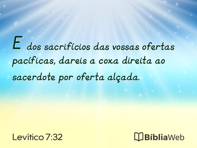 Levítico 7:32 em imagem para compartilhar
