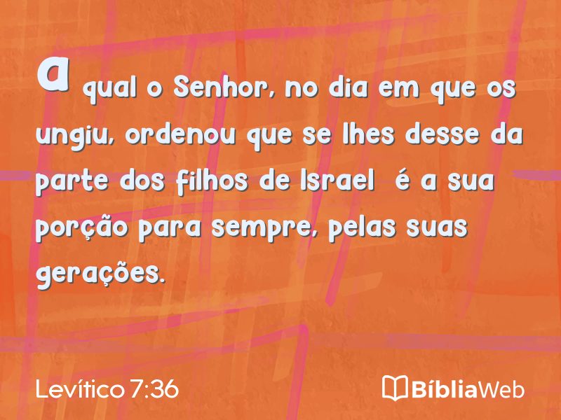 Levítico 7:36 em imagem para compartilhar
