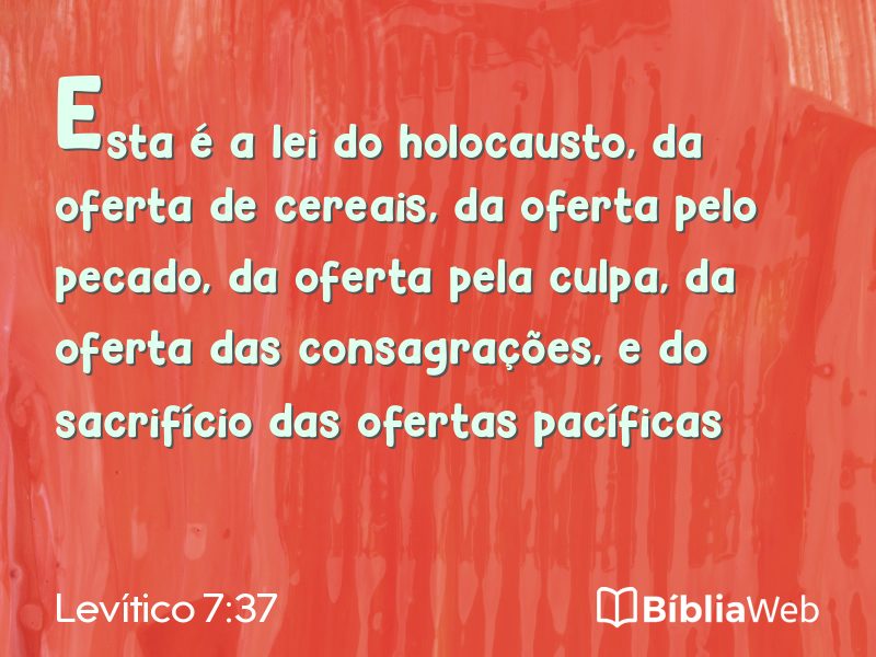 Levítico 7:37 em imagem para compartilhar