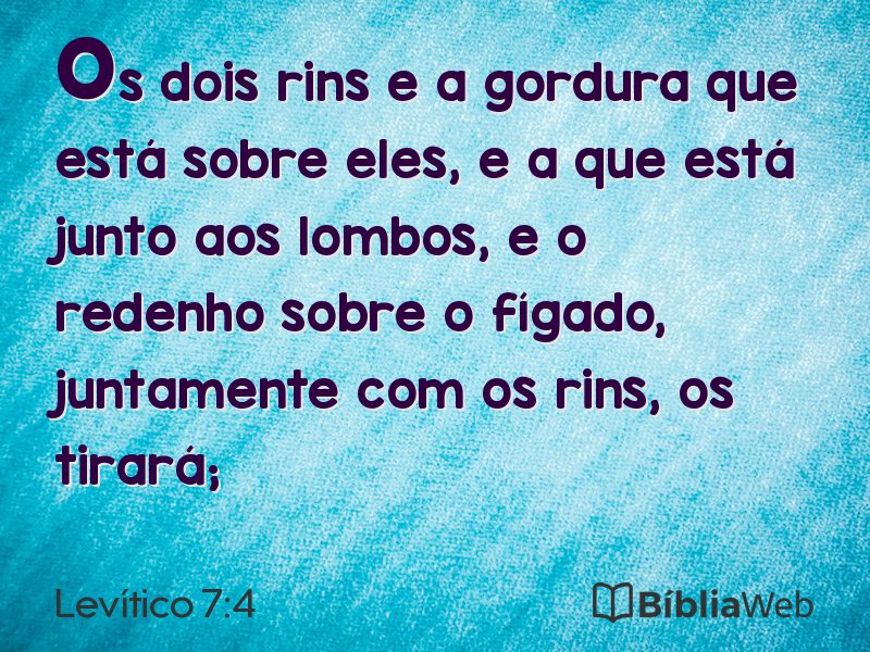 Levítico 7:4 em imagem para compartilhar