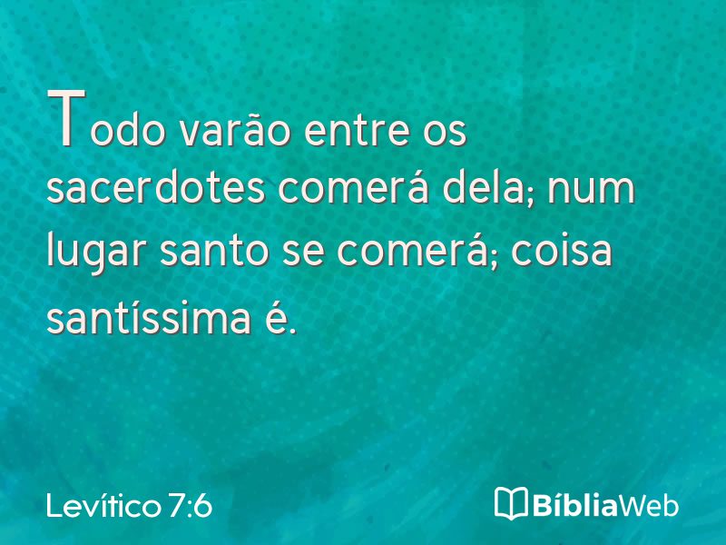 Levítico 7:6 em imagem para compartilhar