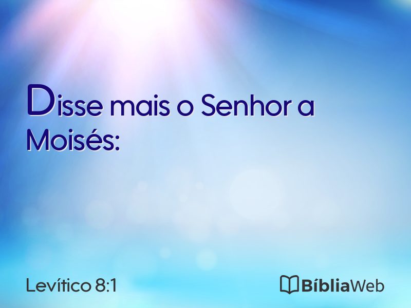 Levítico 8:1 em imagem para compartilhar