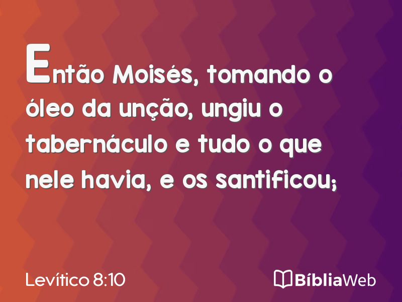 Levítico 8:10 em imagem para compartilhar