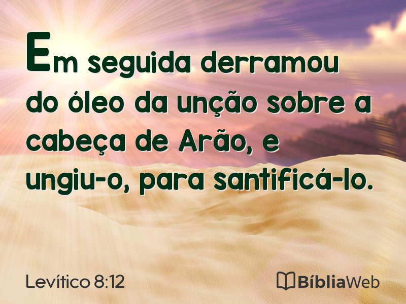 Levítico 8:12 em imagem para compartilhar