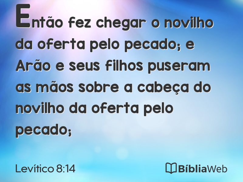 Levítico 8:14 em imagem para compartilhar