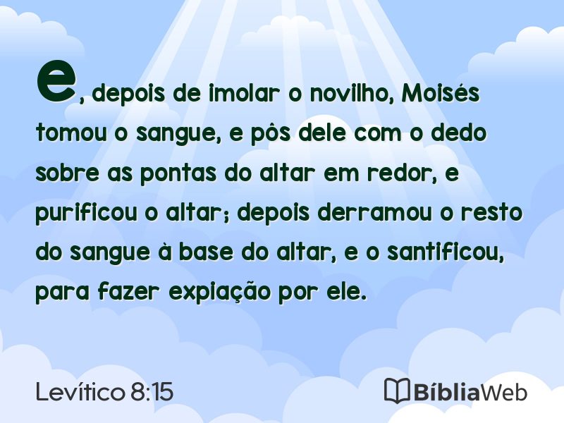 Levítico 8:15 em imagem para compartilhar