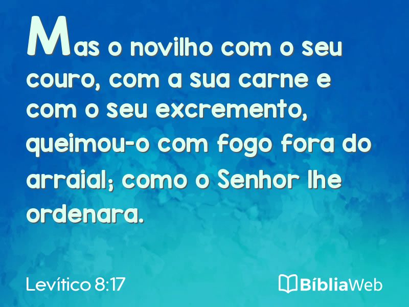 Levítico 8:17 em imagem para compartilhar