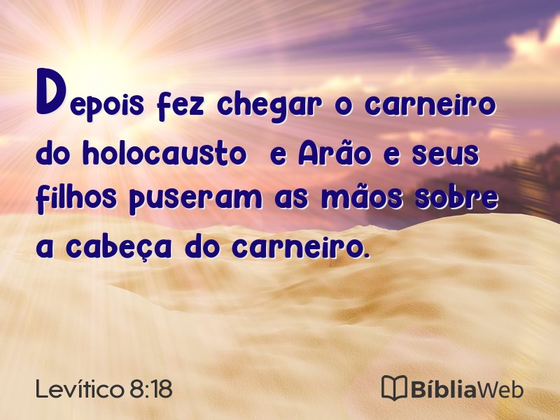 Levítico 8:18 em imagem para compartilhar
