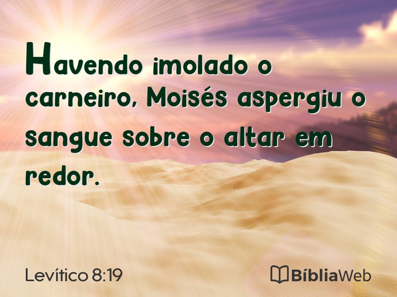 Levítico 8:19 em imagem para compartilhar
