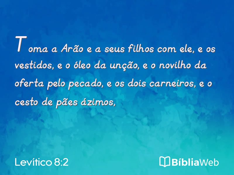 Levítico 8:2 em imagem para compartilhar
