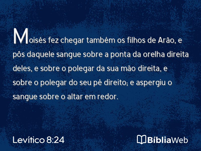 Levítico 8:24 em imagem para compartilhar