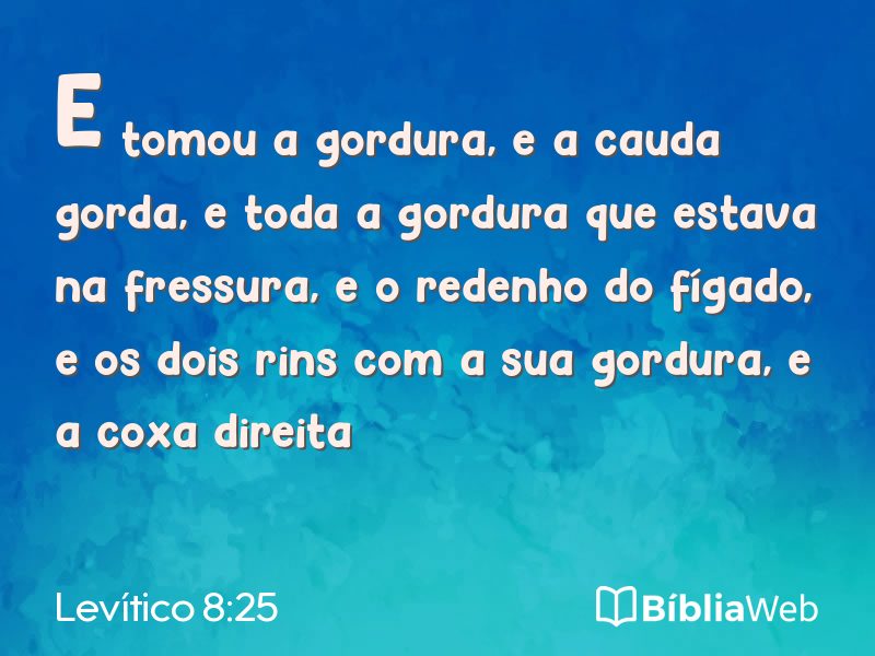 Levítico 8:25 em imagem para compartilhar