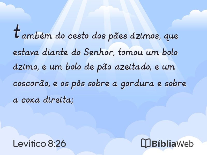 Levítico 8:26 em imagem para compartilhar