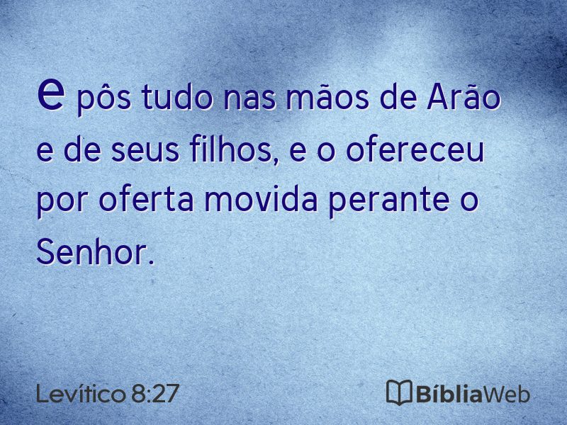 Levítico 8:27 em imagem para compartilhar