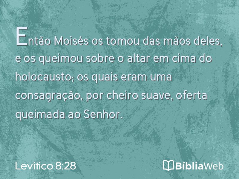 Levítico 8:28 em imagem para compartilhar