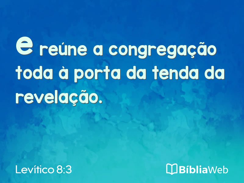 Levítico 8:3 em imagem para compartilhar