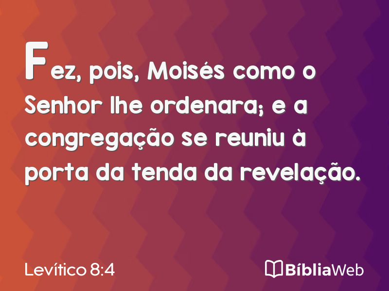 Levítico 8:4 em imagem para compartilhar