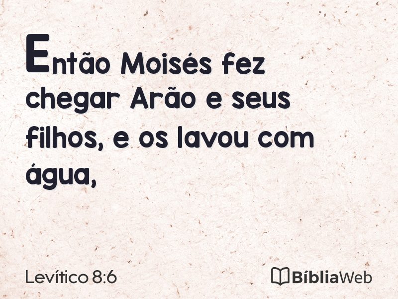 Levítico 8:6 em imagem para compartilhar