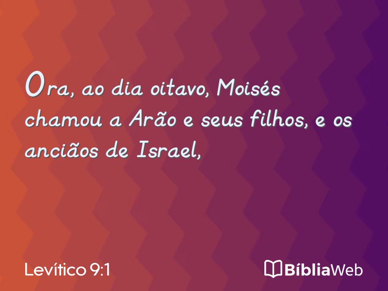 Levítico 9:1 em imagem para compartilhar