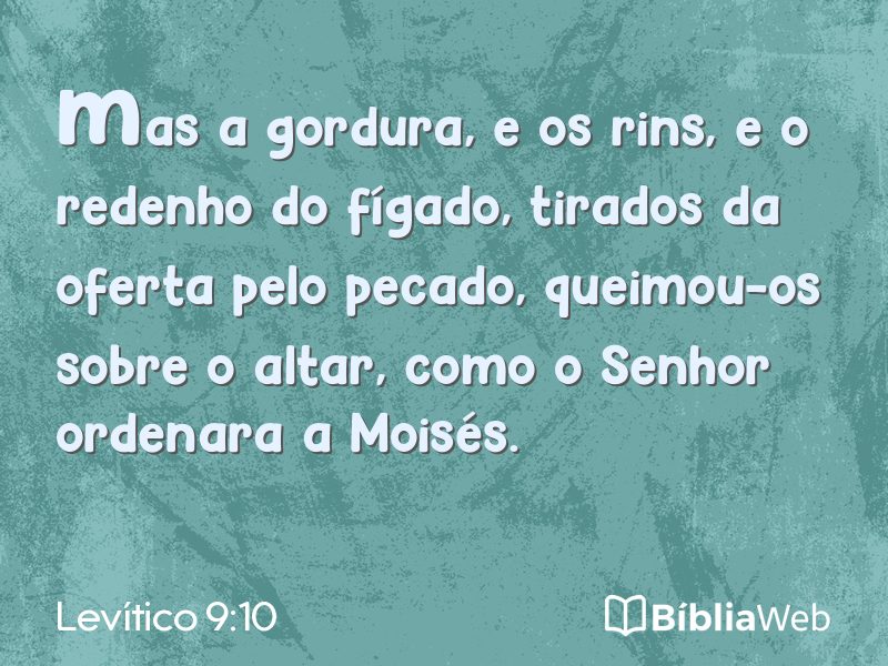 Levítico 9:10 em imagem para compartilhar