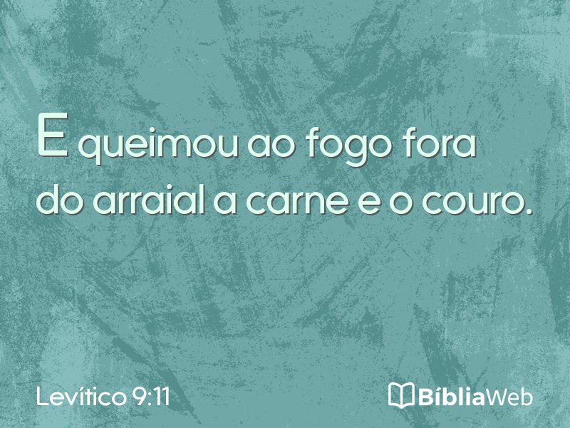 Levítico 9:11 em imagem para compartilhar