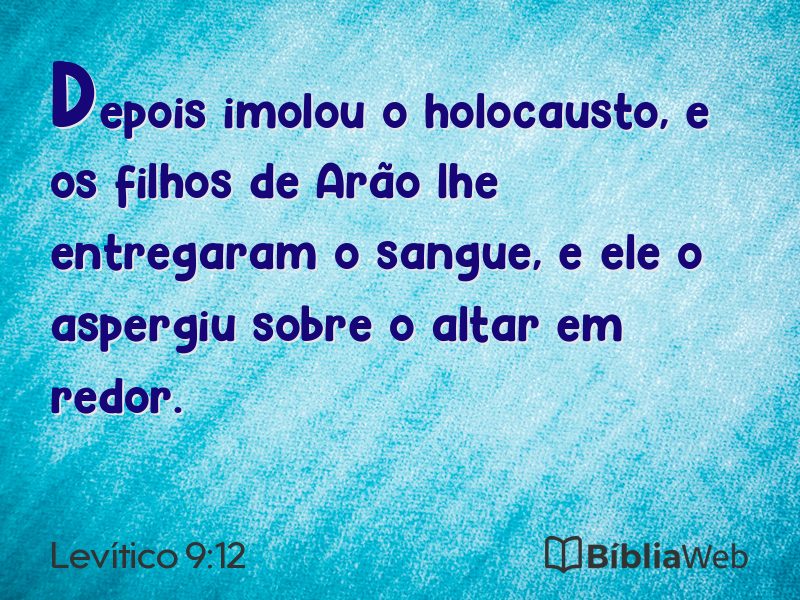 Levítico 9:12 em imagem para compartilhar