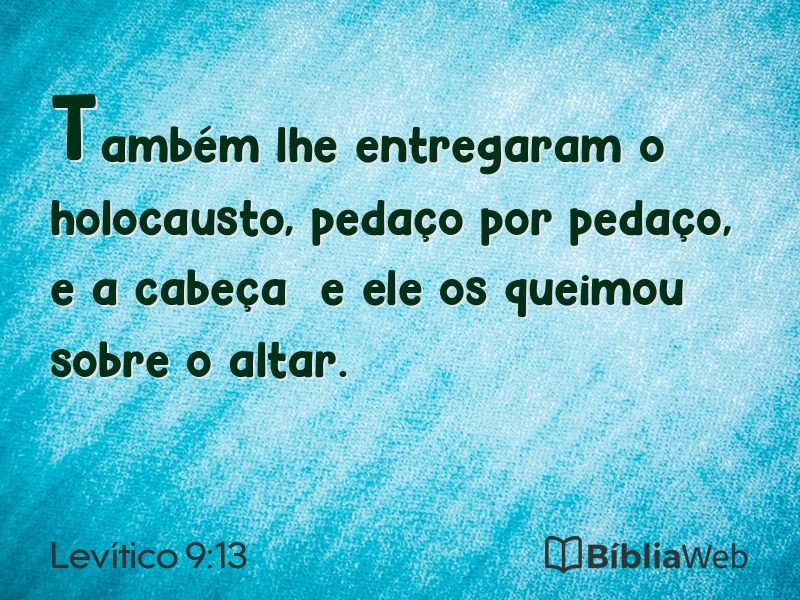 Levítico 9:13 em imagem para compartilhar