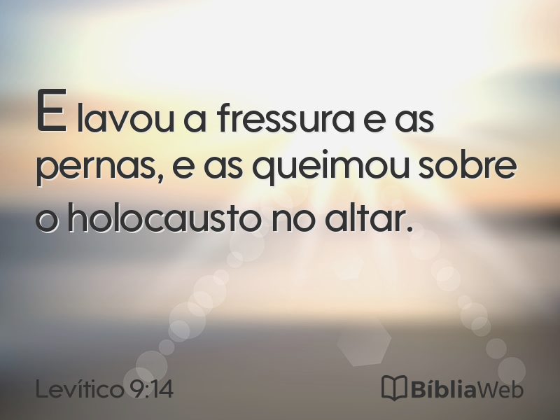 Levítico 9:14 em imagem para compartilhar