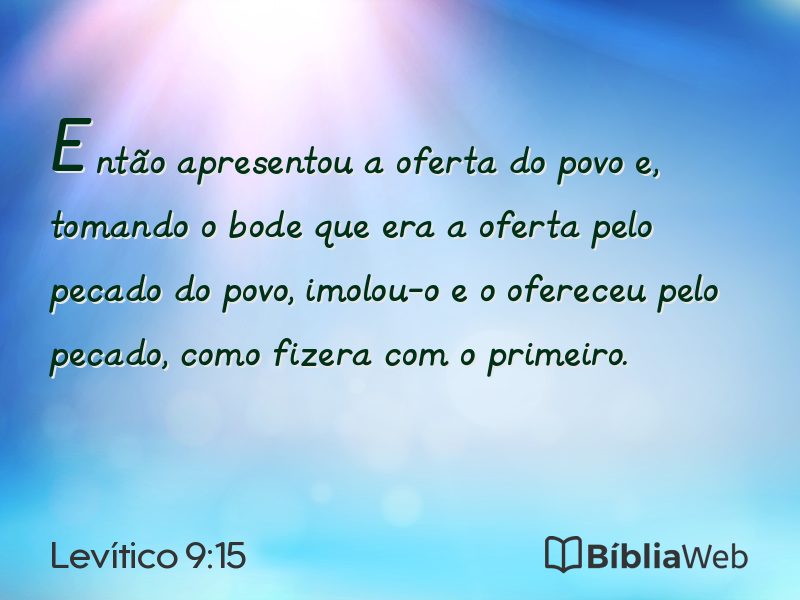 Levítico 9:15 em imagem para compartilhar