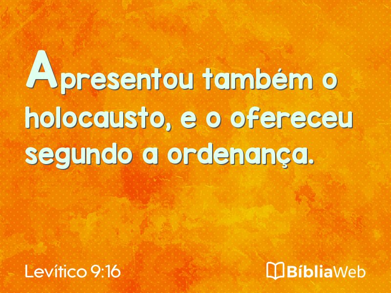 Levítico 9:16 em imagem para compartilhar