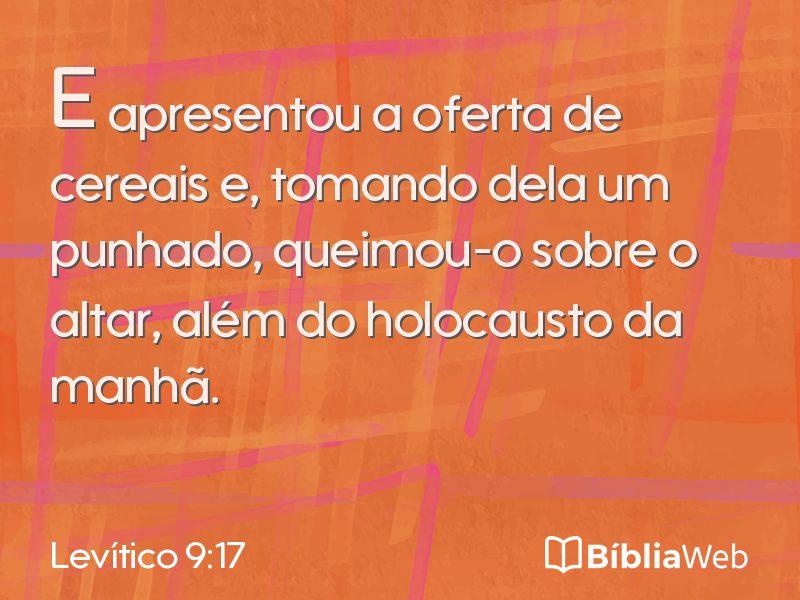 Levítico 9:17 em imagem para compartilhar