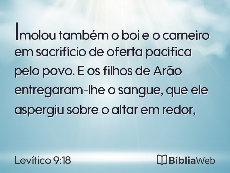 Levítico 9:18 em imagem para compartilhar