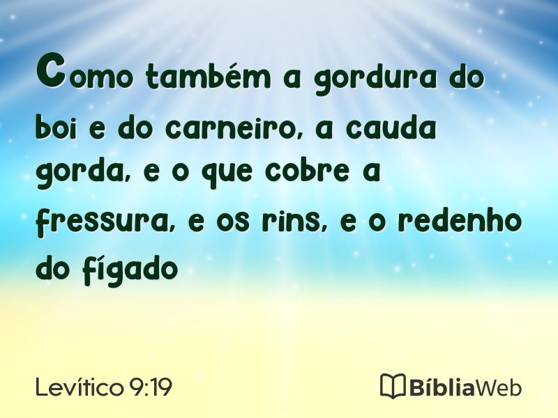 Levítico 9:19 em imagem para compartilhar