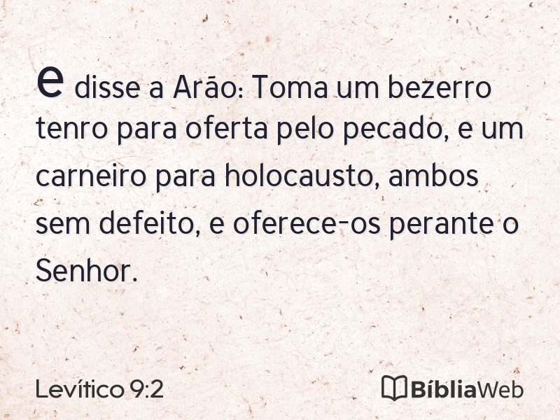 Levítico 9:2 em imagem para compartilhar